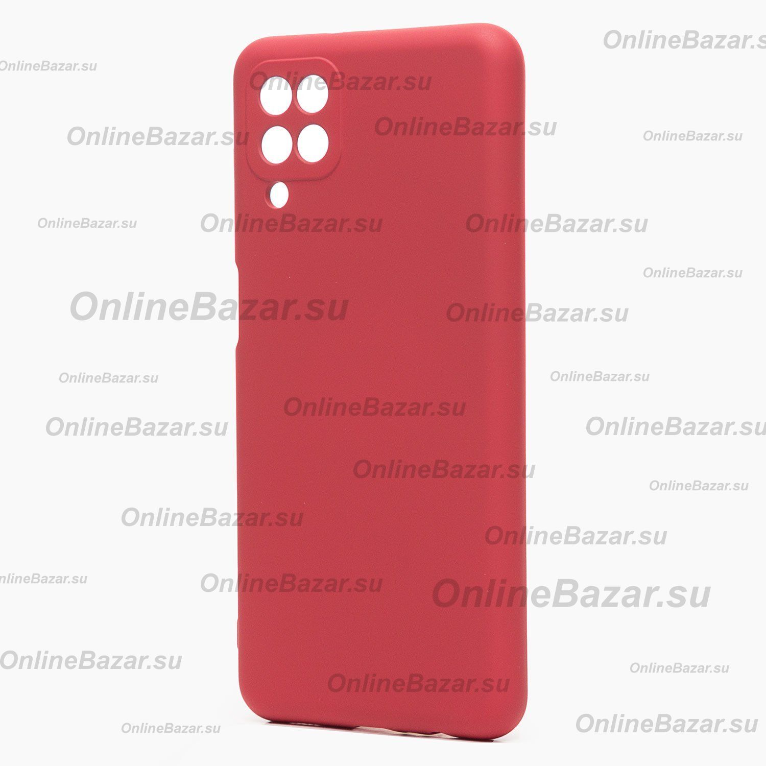 Чехол для Samsung SM-A125F (Galaxy A12) силиконовый Soft Touch 2 <бордовый> ― OnlineBazar.su