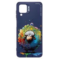 Чехол для Samsung SM-A125F (Galaxy A12) силиконовый (рис. 335/овечка) <темно-синий> ― OnlineBazar.su