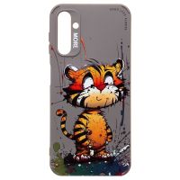 Чехол для Samsung SM-A146B (Galaxy A14 5G) силиконовый (рис. 335/тигр) <серый> ― OnlineBazar.su