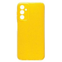 Чехол для Samsung SM-A145F (Galaxy A14) силиконовый с блестками №3 <желтый> ― OnlineBazar.su