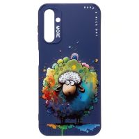 Чехол для Samsung SM-A146B (Galaxy A14 5G) силиконовый (рис. 335/овечка) <темно-синий> ― OnlineBazar.su