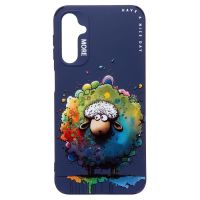 Чехол для Samsung SM-A245F (Galaxy A24) силиконовый (рис. 335/овечка) <темно-синий> ― OnlineBazar.su
