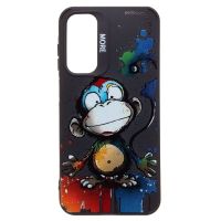 Чехол для Samsung SM-A256E (Galaxy A25 5G) силиконовый (рис. 335/обезьяна) <черный> ― OnlineBazar.su