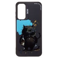 Чехол для Samsung SM-A256E (Galaxy A25 5G) силиконовый (рис. 335/черный кот) <черный> ― OnlineBazar.su