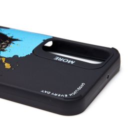 Чехол для Samsung SM-A256E (Galaxy A25 5G) силиконовый (рис. 335/черный кот) <черный>
