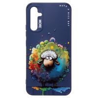 Чехол для Samsung SM-A346E (Galaxy A34 5G) силиконовый (рис. 335/овечка) <темно-синий> ― OnlineBazar.su