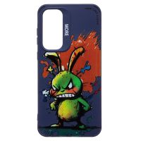 Чехол для Samsung SM-A356E (Galaxy A35 5G) силиконовый (рис. 335/заяц) <темно-синий> ― OnlineBazar.su
