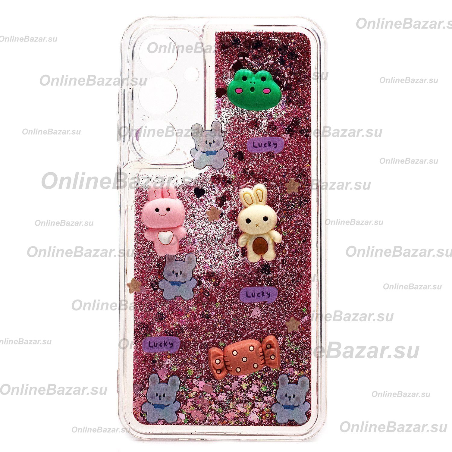Чехол для Samsung SM-A356E (Galaxy A35 5G) силиконовый 3D игрушки <розовый> ― OnlineBazar.su
