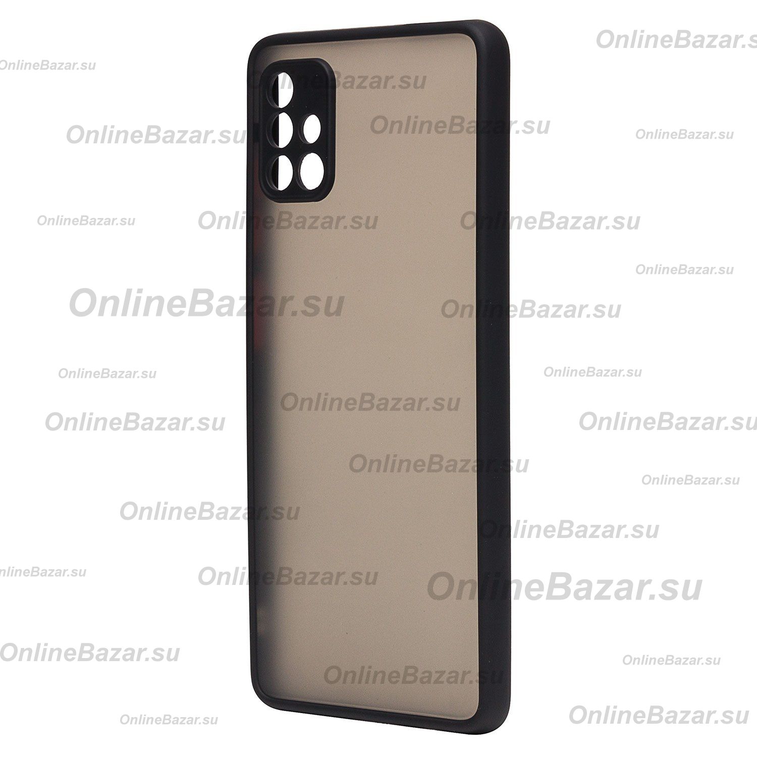 Чехол для Samsung SM-A515F (Galaxy A51) пластиковый с окантовкой <черный> ― OnlineBazar.su
