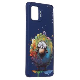 Чехол для Samsung SM-A515F (Galaxy A51) силиконовый (рис. 335/овечка) <темно-синий>