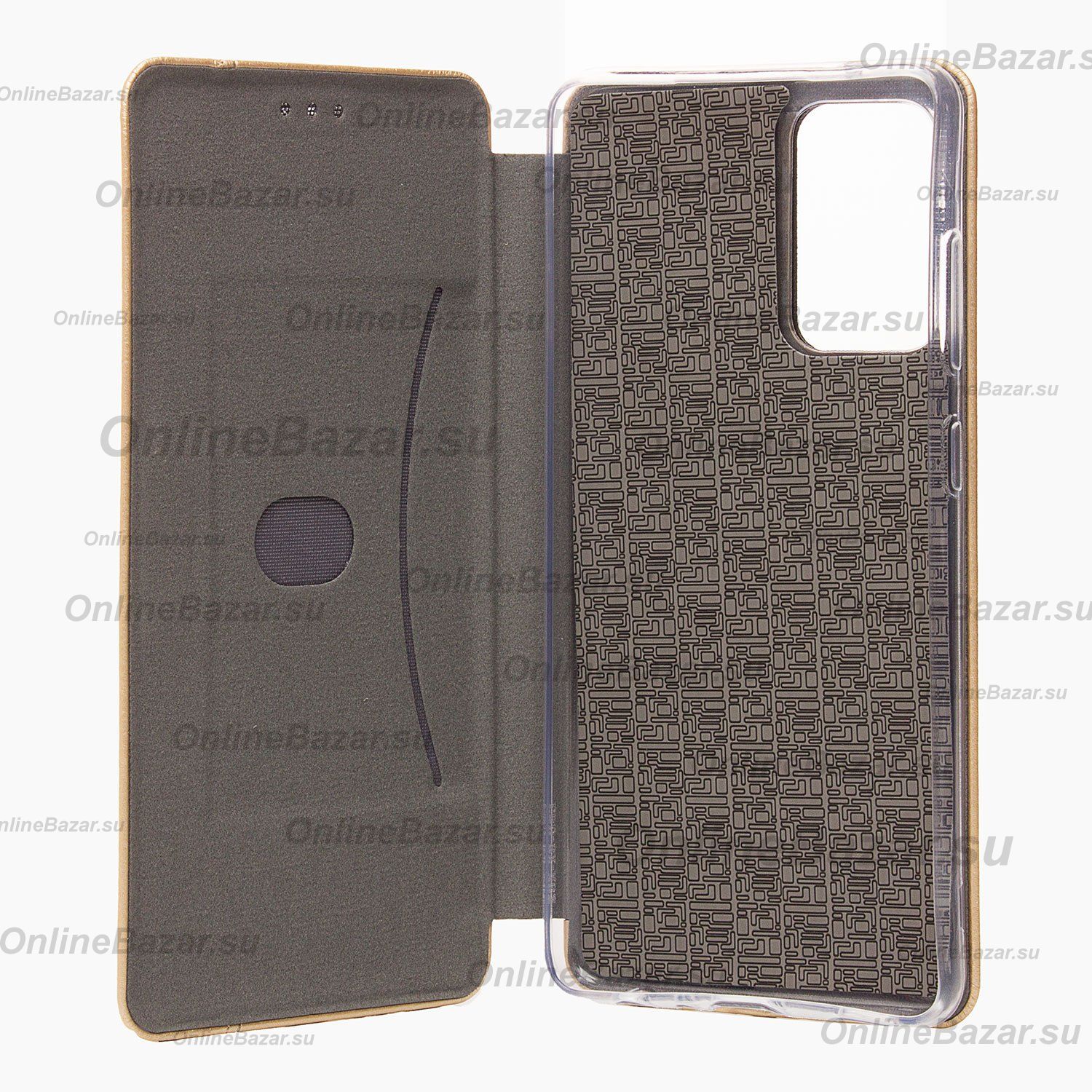 Чехол для Samsung SM-A528B (Galaxy A52s 5G) флип боковой кожзам №3 <золотой> ― OnlineBazar.su