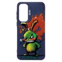 Чехол для Samsung SM-A556E (Galaxy A55 5G) силиконовый (рис. 335/заяц) <темно-синий> ― OnlineBazar.su