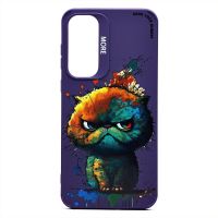 Чехол для Samsung SM-A556E (Galaxy A55 5G) силиконовый (рис. 335/кот) <фиолетовый> ― OnlineBazar.su