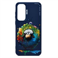 Чехол для Samsung SM-A556E (Galaxy A55 5G) силиконовый (рис. 335/овечка) <темно-синий> ― OnlineBazar.su