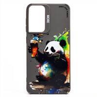 Чехол для Samsung SM-G990B (Galaxy S21 FE) силиконовый (рис. 335/панда) <серый> ― OnlineBazar.su