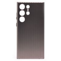 Чехол для Samsung SM-S918B (Galaxy S23 Ultra) пластиковый рифленый <титановый> ― OnlineBazar.su