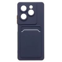 Чехол для Tecno Spark 20 Pro 5G силиконовый с картхолдером №9 <темно-синий> ― OnlineBazar.su
