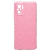 Чехол для Xiaomi M2101K7BL силиконовый с блестками №3 <светло-розовый> ― OnlineBazar.su