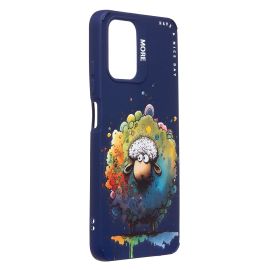 Чехол для Xiaomi M2101K7AG силиконовый (рис. 335/овечка) <темно-синий>