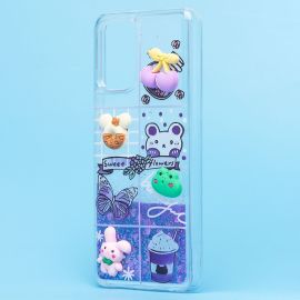 Чехол для Xiaomi M2101K7BL силиконовый 3D игрушки <фиолетовый>