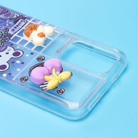 Чехол для Xiaomi M2101K7BL силиконовый 3D игрушки <фиолетовый>