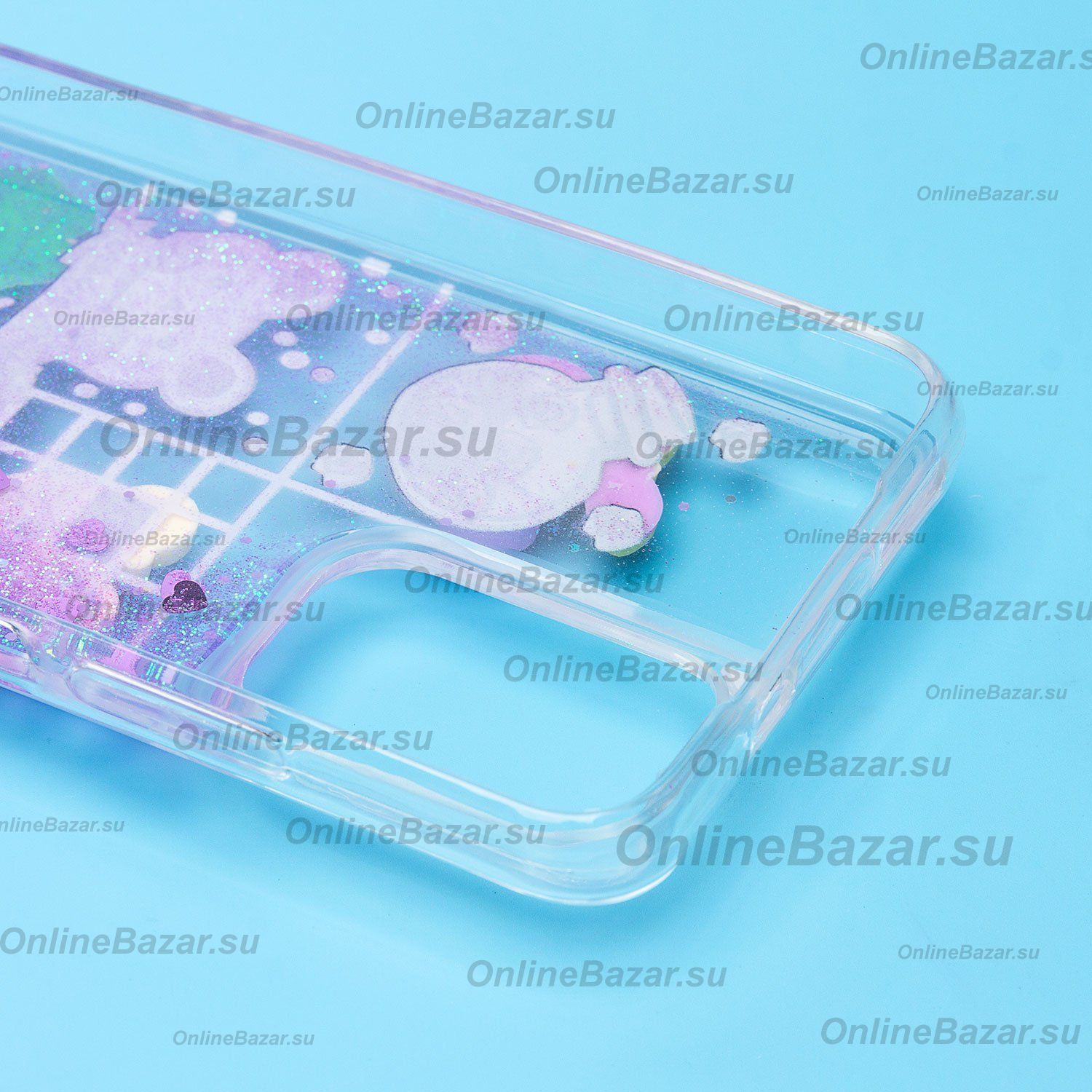 Чехол для Xiaomi M2101K7BL силиконовый 3D игрушки <фиолетовый> ― OnlineBazar.su