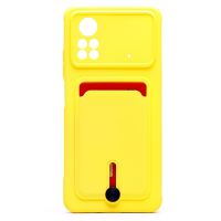 Чехол для Xiaomi 2201116TG силиконовый с картхолдером №4 <желтый> ― OnlineBazar.su