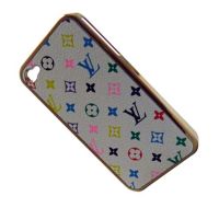Чехол для Apple iPhone 4 пластиковый с кож.вставками Louis Vuitton <белый> ― OnlineBazar.su