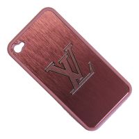Чехол для Apple iPhone 4s Louis Vuitton №1 силикон-металл <розовый> ― OnlineBazar.su