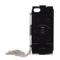Чехол для Apple iPhone 4 задняя крышка силикон с цепочкой Chanel <черный> ― OnlineBazar.su