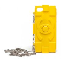 Чехол для Apple iPhone 5 задняя крышка силикон с цепочкой Chanel <желтый> ― OnlineBazar.su