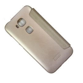 Чехол для Huawei RIO-L01 флип боковой пластик-кожзам с окошком Nillkin Sparkle <золотой>