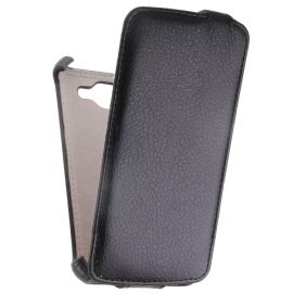 Чехол для Huawei Ascend Y520 флип кожзам №1 <черный>