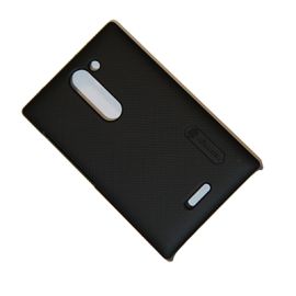 Чехол для Nokia 502 Asha Dual Sim задняя крышка пластик ребристый Nillkin <черный>