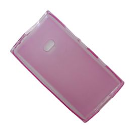 Чехол для Nokia 900 Lumia силиконовый матовый <розовый>