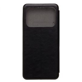Чехол для Tecno Spark 40 (KM5n) флип боковой кожзам №3 <черный>