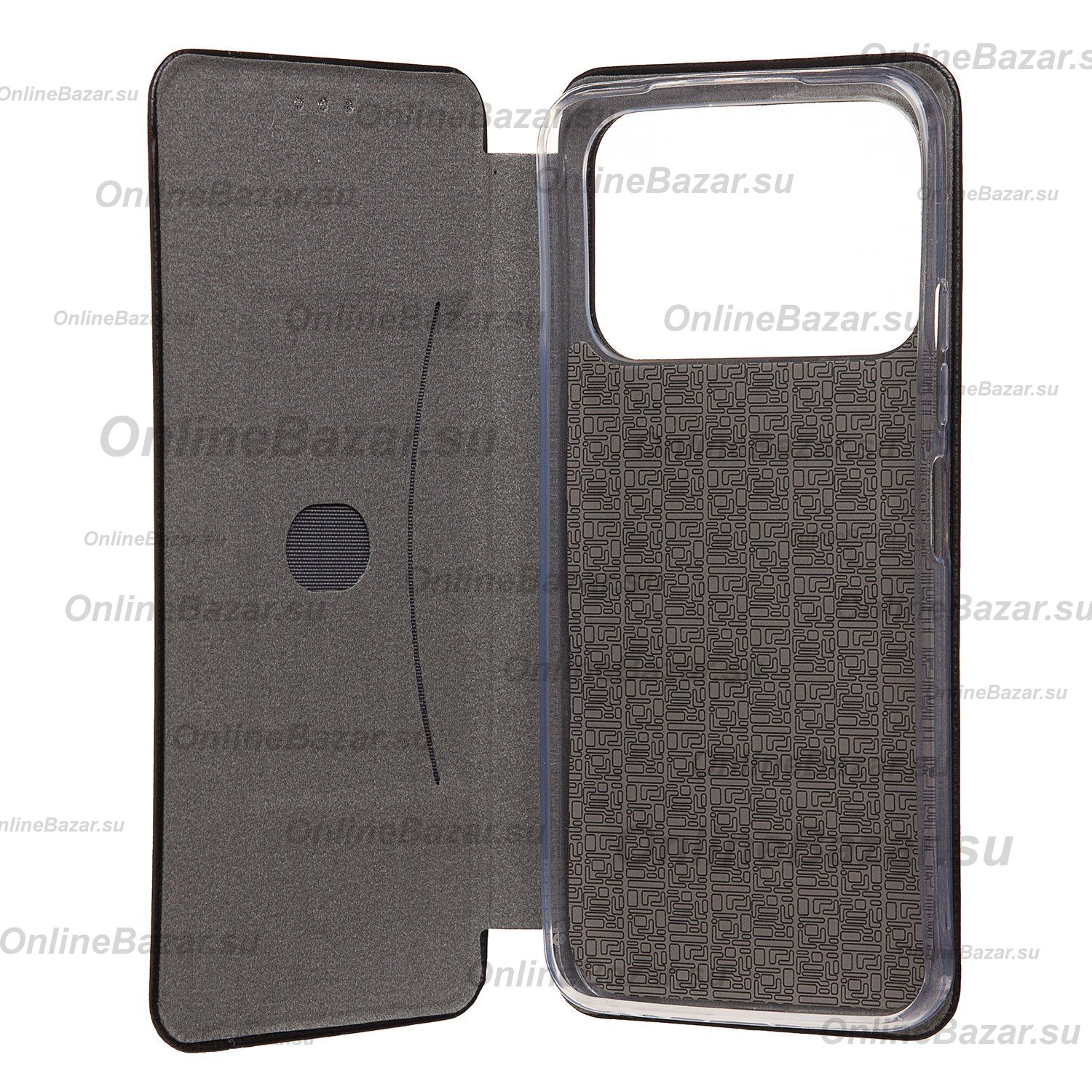 Чехол для Tecno Spark 40 (KM5n) флип боковой кожзам №3 <черный> ― OnlineBazar.su