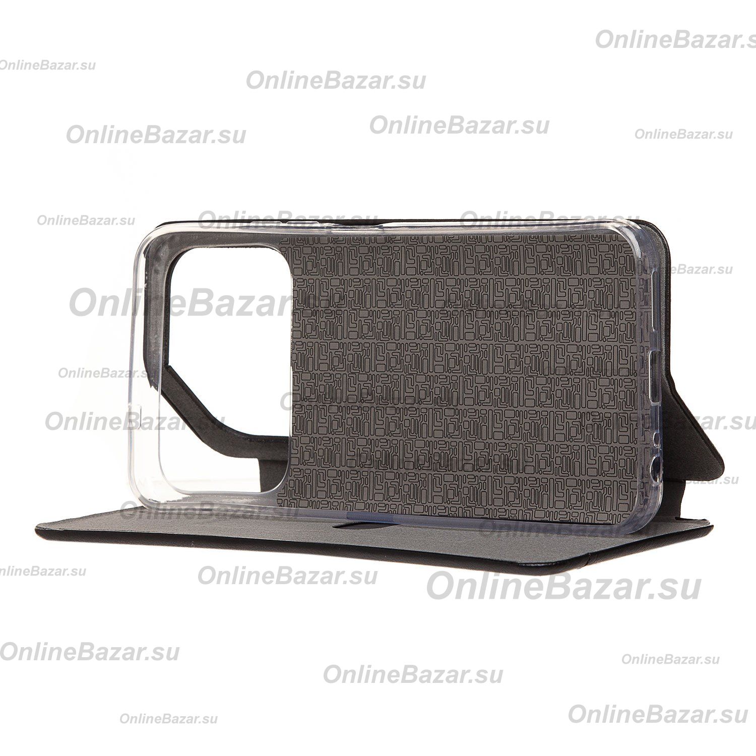 Чехол для Tecno Spark 40 (KM5n) флип боковой кожзам №3 <черный> ― OnlineBazar.su