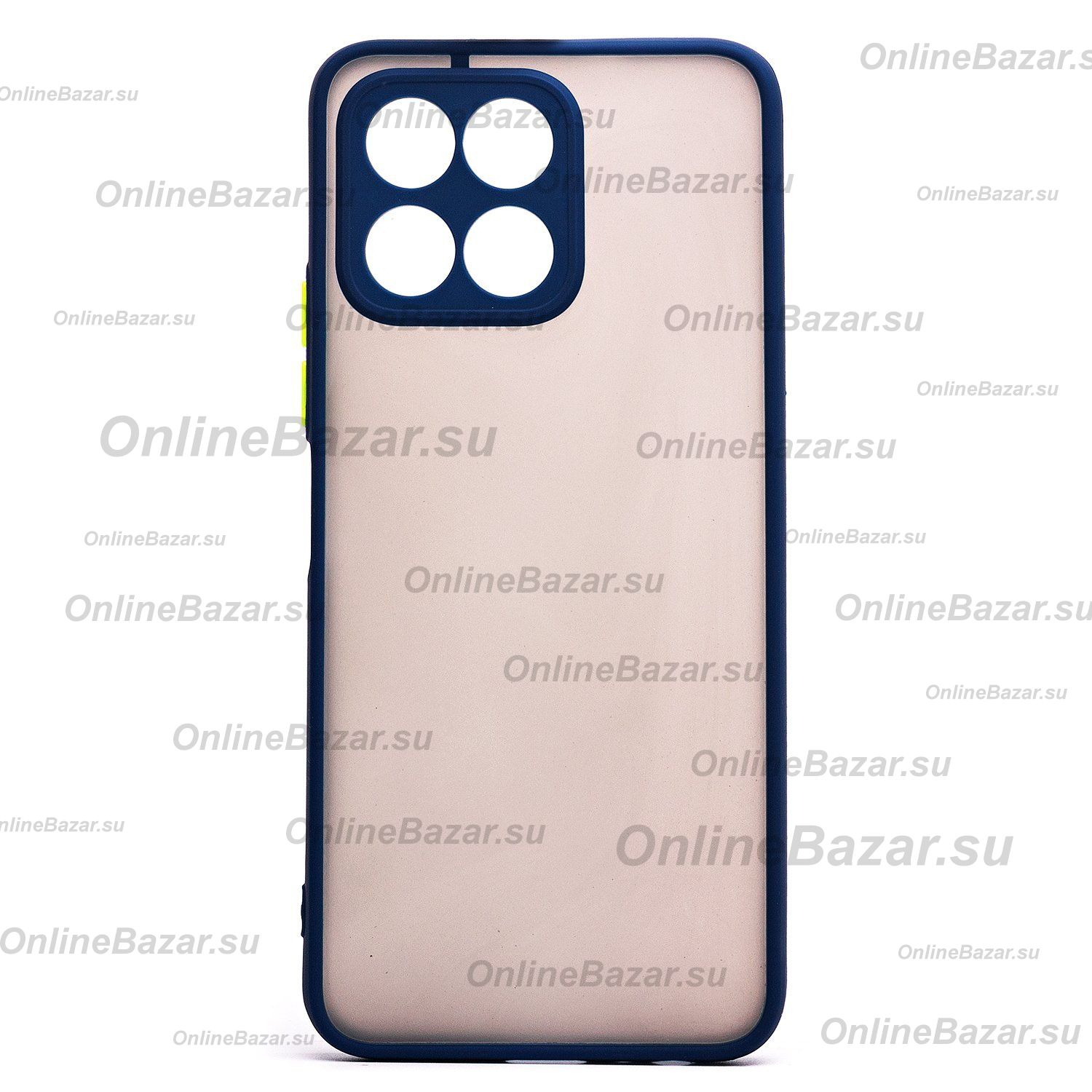 Чехол для Huawei Honor X8 5G пластиковый с окантовкой <темно-синий> ― OnlineBazar.su
