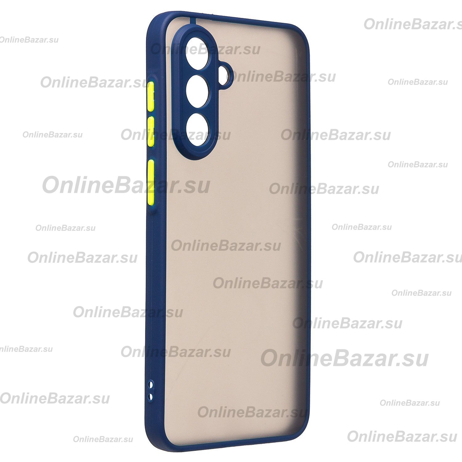 Чехол для Samsung SM-A566B (Galaxy A56 5G) пластиковый с окантовкой <темно-синий> ― OnlineBazar.su