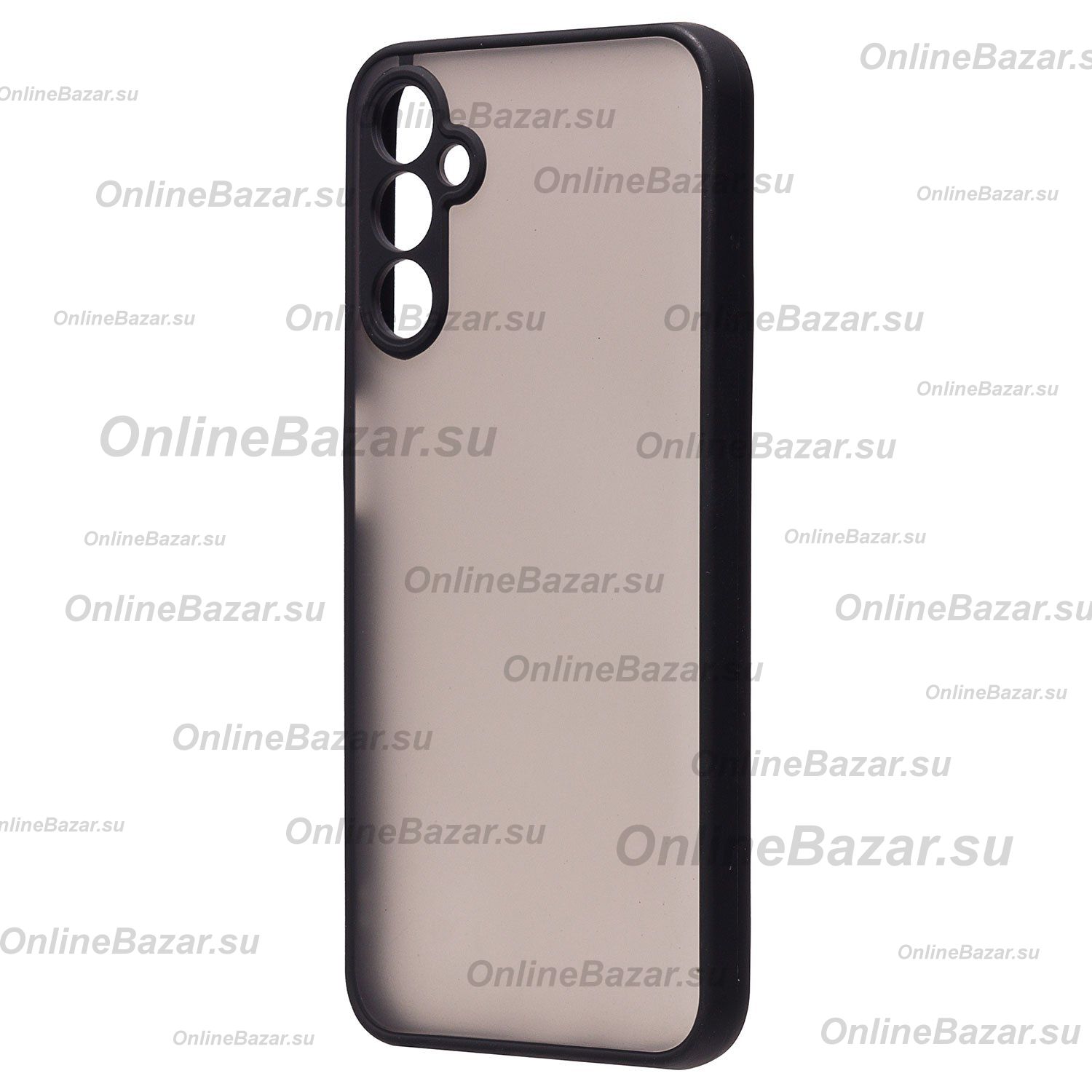Чехол для Samsung SM-A146B (Galaxy A14 5G) пластиковый с окантовкой <черный> ― OnlineBazar.su