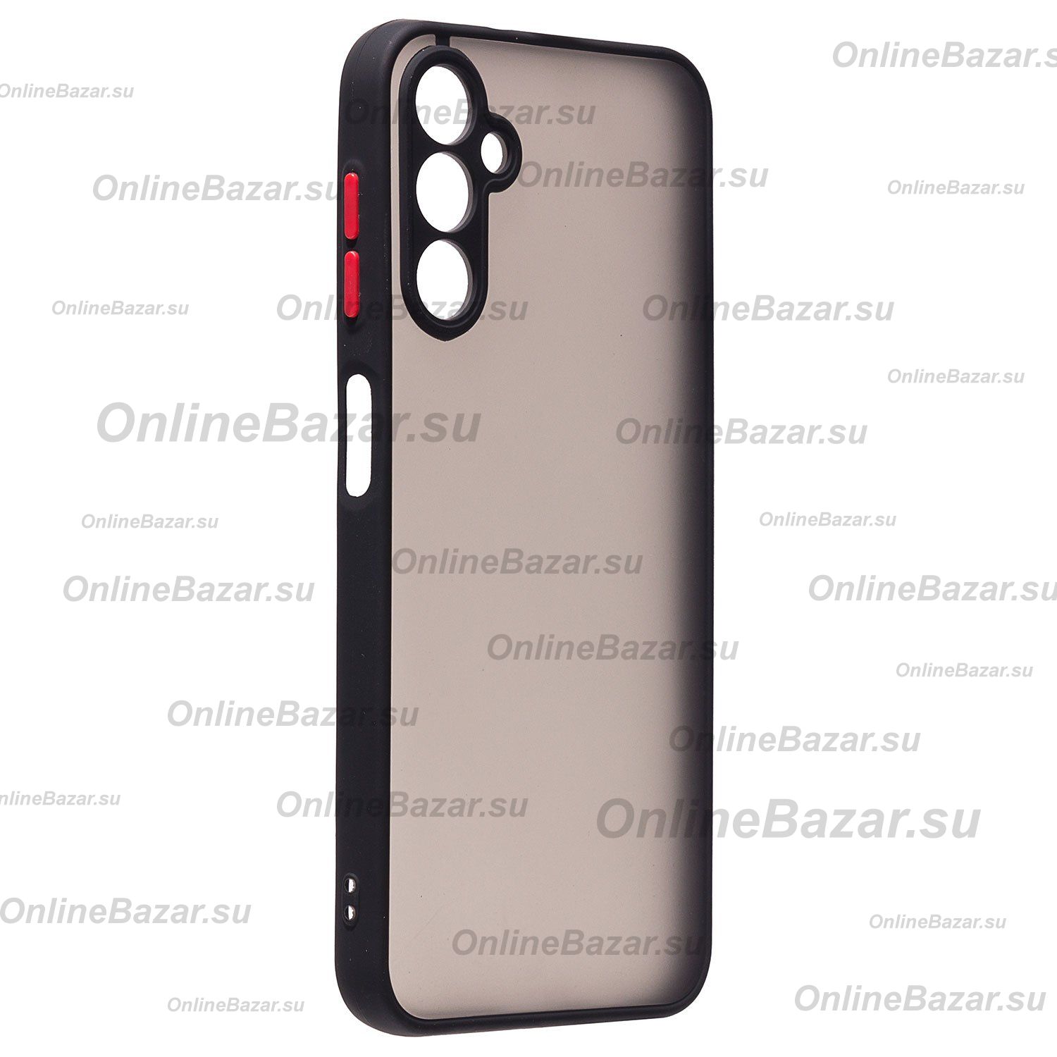 Чехол для Samsung SM-A146B (Galaxy A14 5G) пластиковый с окантовкой <черный> ― OnlineBazar.su