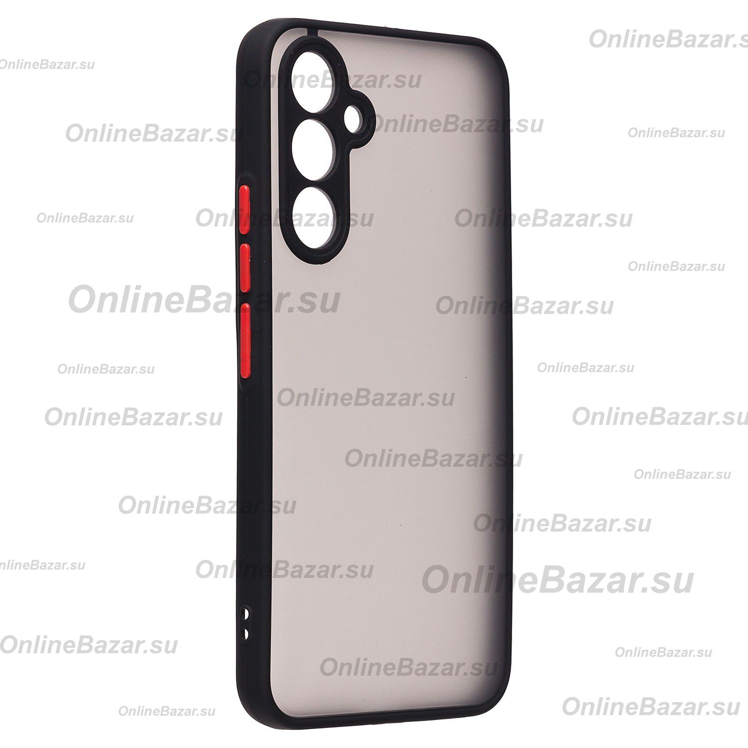 Чехол для Samsung SM-A546E (Galaxy A54 5G) пластиковый с окантовкой <черный> ― OnlineBazar.su