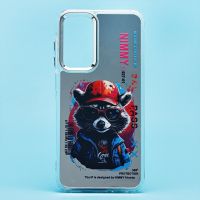 Чехол для Samsung SM-A256E (Galaxy A25 5G) силиконовый (рис. 092/енот) <серый> ― OnlineBazar.su