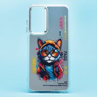 Чехол для Samsung SM-A256E (Galaxy A25 5G) силиконовый (рис. 092/кот) <серый> ― OnlineBazar.su