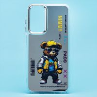 Чехол для Samsung SM-A256E (Galaxy A25 5G) силиконовый (рис. 092/мишка) <серый> ― OnlineBazar.su