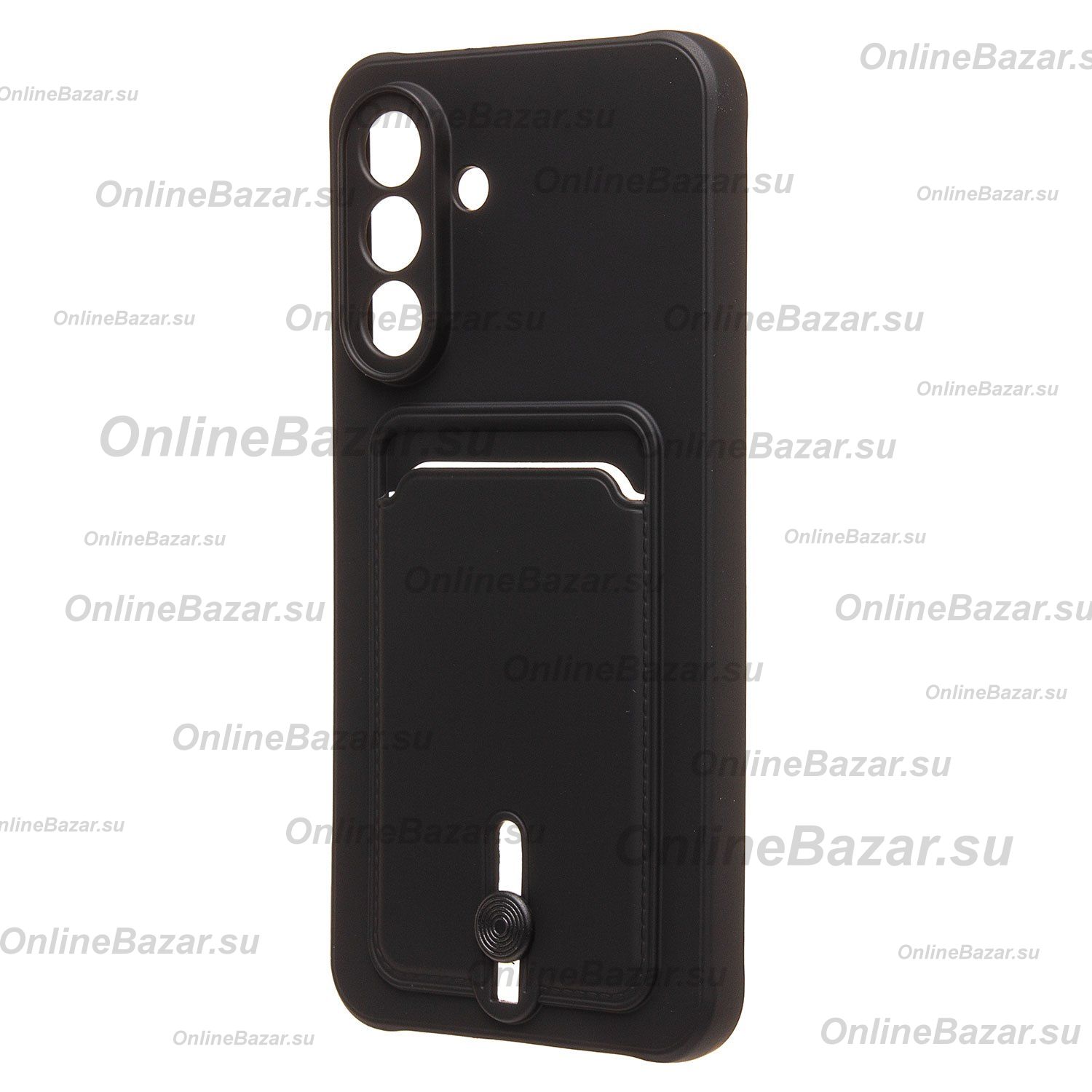 Чехол для Samsung SM-A566B (Galaxy A56 5G) силиконовый с картхолдером №4 <черный> ― OnlineBazar.su