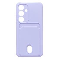 Чехол для Samsung SM-S921B (Galaxy S24) силиконовый с картхолдером №4 <светло-фиолетовый> ― OnlineBazar.su