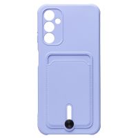 Чехол для Samsung SM-A145F (Galaxy A14) силиконовый с картхолдером №4 <светло-фиолетовый> ― OnlineBazar.su
