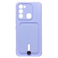 Чехол для Tecno Spark 8C (KG5n) силиконовый с картхолдером №4 <фиолетовый> ― OnlineBazar.su